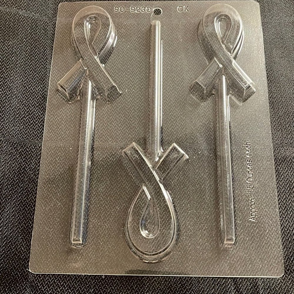 CK 3-1/2" Pink Ribbon Cancer Awareness Cake Decorating Supplies Chocolate Soap